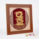 Quà tặng Tranh Rồng dát vàng 24k ACT GOLD ISO 9001:2015