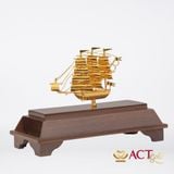 Quà tặng Thuyền Buồm dát vàng 24k ACT GOLD ISO 9001:2015