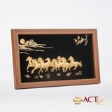 Tranh Bát Mã dát vàng 24k ACT GOLD ISO 9001:2015 (Mẫu 9)
