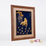 Tranh Ngựa dát vàng 24k ACT GOLD ISO 9001:2015 (Mẫu 3)