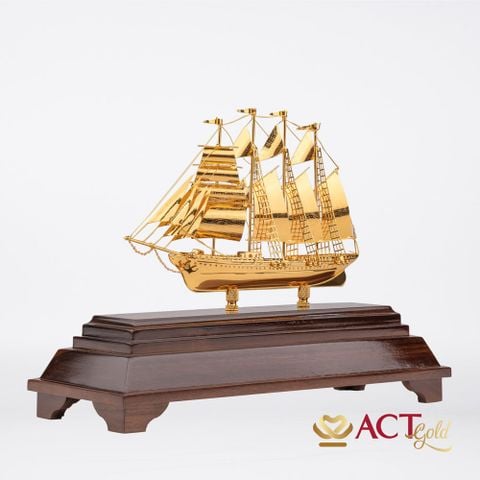 Quà tặng Thuyền Buồm mạ vàng 24k ACT GOLD ISO 9001:2015 (Mẫu 33)