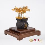 Quà tặng Chậu Lan 9 Cành dát vàng 24k ACT GOLD ISO 9001:2015