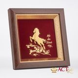 Quà Tặng Tranh Ngựa Mã Đáo Thành Công dát vàng 24k ACT GOLD ISO 9001:2015
