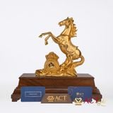 Quà tặng Ngựa Tài Lộc dát vàng 24k ACT GOLD ISO 9001:2015 (Mẫu 7)
