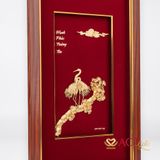 Quà tặng tranh Đôi Hạc dát vàng 24k ACT GOLD ISO 9001:2015 (Mẫu 4)