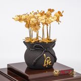 Quà tặng Chậu Lan 10 Cành dát vàng 24k ACT GOLD ISO 9001:2015