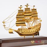 Quà tặng Thuyền Buồm mạ vàng 24k ACT GOLD ISO 9001:2015 (Mẫu 216)
