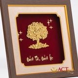 Quà tặng Tranh Cây Tài Lộc Dát Vàng 24k ACT GOLD ISO 9001:2015