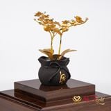 Quà tặng Chậu Lan 3 Cành dát vàng 24k ACT GOLD ISO 9001:2015