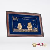 Quà tặng tranh Thuyền dát vàng 24k ACT GOLD ISO 9001:2015 (Mẫu 5)