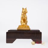 Quà tặng Tượng Mèo Phú Quý dát vàng 24k ACT GOLD ISO 9001:2015