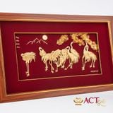 Tranh Tùng Hạc dát vàng 24k ACT GOLD ISO 9001:2015 (Mẫu 1)