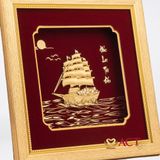 Tranh Thuyền dát vàng 24k ACT GOLD ISO 9001:2015