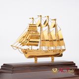 Quà tặng Thuyền Buồm mạ vàng 24k ACT GOLD ISO 9001:2015 (Mẫu 33)