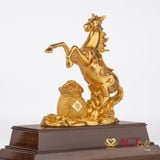 Quà tặng Ngựa Tài Lộc dát vàng 24k ACT GOLD ISO 9001:2015 (Mẫu 6)
