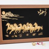 Tranh Bát Mã dát vàng 24k ACT GOLD ISO 9001:2015 (Mẫu 9)