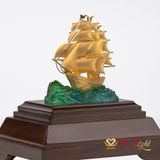 Quà tặng Thuyền Buồm dát vàng 24k ACT GOLD ISO 9001:2015