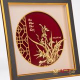 Quà tặng Tranh Hoa Lan dát vàng 24k ACT GOLD ISO 9001:2015