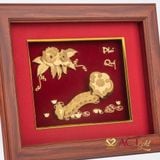 Quà tặng Tranh Gậy Như Ý dát vàng 24k ACT GOLD ISO 9001:2015