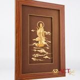 Tranh Quán Thế Âm Bồ Tát dát vàng 24k ACT GOLD ISO 9001:2015 (Mẫu 4)