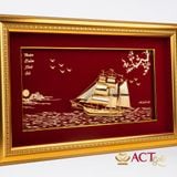 Tranh Thuyền dát vàng 24k ACT GOLD ISO 9001:2015 (Mẫu 38)