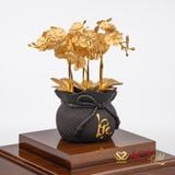 Quà tặng Chậu Lan 7 Cành dát vàng 24k ACT GOLD ISO 9001:2015