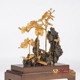 Quà tặng Lan Hồ Điệp Tiểu Cảnh dát vàng 24k ACT GOLD ISO 9001:2015 (mẫu 2)