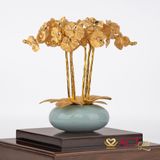Quà tặng Bình Hoa Lan 6 Cành dát vàng 24k ACT GOLD ISO 9001:2015