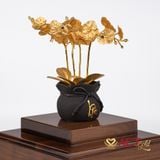 Quà tặng Chậu Lan 4 Cành dát vàng 24k ACT GOLD ISO 9001:2015