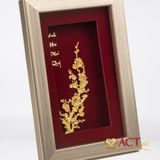 Tranh Cành Mai dát vàng 24k ACT GOLD ISO 9001:2015