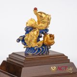 Quà tặng Cá Chép Hoa Sen dát vàng 24k ACT GOLD ISO 9001:2015