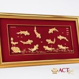 Tranh Cửu Ngư dát vàng 24k ACT GOLD ISO 9001:2015