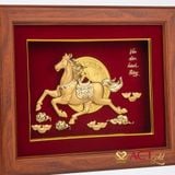 Quà tặng Tranh Ngựa Tài Lộc dát vàng 24k ACT GOLD ISO 9001:2015