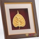 Tranh Chữ Tâm Lá Bồ Đề Dát Vàng 24K ACT GOLD ISO 9001:2015