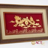 Quà tặng Tranh Rồng dát vàng 24k ACT GOLD ISO 9001:2015