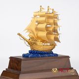 Quà tặng Thuyền Buồm dát vàng 24k ACT GOLD ISO 9001:2015