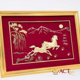 Tranh Song Mã dát vàng 24k ACT GOLD ISO 9001:2015
