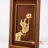 Tranh Sen Vàng Thoát Tục (Tay Trái) dát vàng 24k ACT GOLD ISO 9001:2015