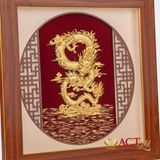 Quà tặng Tranh Rồng dát vàng 24k ACT GOLD ISO 9001:2015