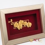 Quà tặng Tranh Hoa Lan dát vàng 24k ACT GOLD ISO 9001:2015