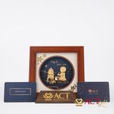 Quà tặng Tranh Cung Song Tử dát vàng 24k ACT GOLD ISO 9001:2015
