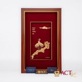 Quà tặng tranh Đôi Hạc dát vàng 24k ACT GOLD ISO 9001:2015 (Mẫu 4)