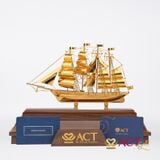 Quà tặng Thuyền Buồm dát vàng 24k ACT GOLD ISO 9001:2015 (Mẫu 44)
