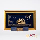 Tranh Thuyền mạ vàng 24k ACT GOLD ISO 9001:2015 (Mẫu 41)