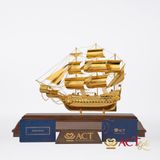 Quà tặng Thuyền Buồm mạ vàng 24k ACT GOLD ISO 9001:2015 (Mẫu 203)