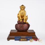 Quà tặng Tượng Khỉ dát vàng 24k ACT GOLD ISO 9001:2015