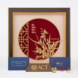 Quà tặng Tranh Hoa Lan dát vàng 24k ACT GOLD ISO 9001:2015