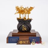 Quà tặng Chậu Lan 11 Cành dát vàng 24k ACT GOLD ISO 9001:2015