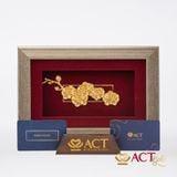 Quà tặng Tranh Hoa Lan dát vàng 24k ACT GOLD ISO 9001:2015
