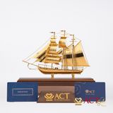 Quà tặng Thuyền Buồm mạ vàng 24k ACT GOLD ISO 9001:2015 (Mẫu 77)